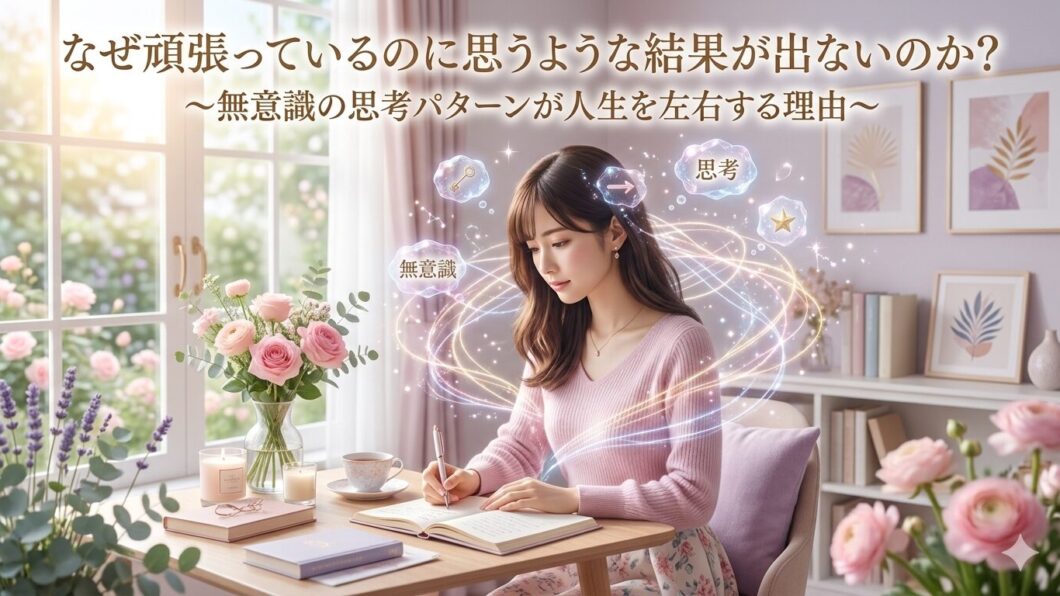 【6月開催】無料勉強会:なぜ頑張っているのに思うような結果が出ないのか?~無意識の思考パターンが人生を左右する理由~のアイキャッチ画像